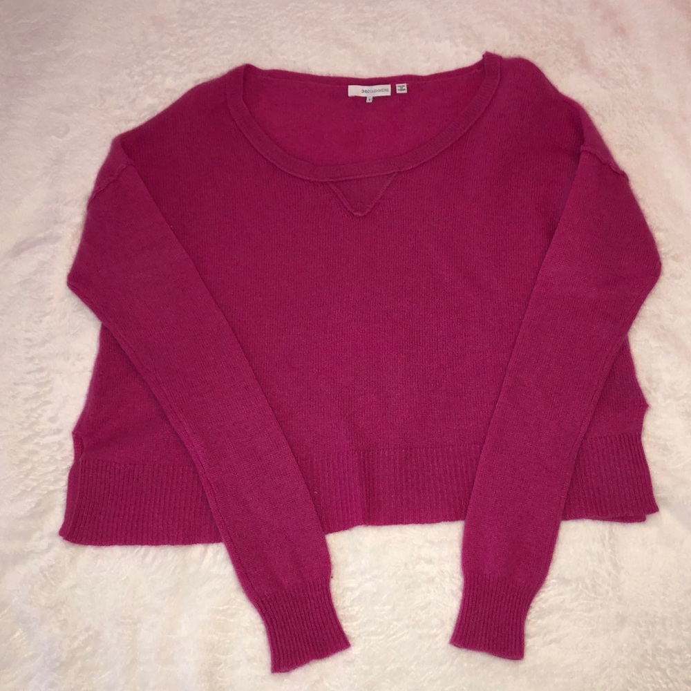 360 cashmere crop sweater